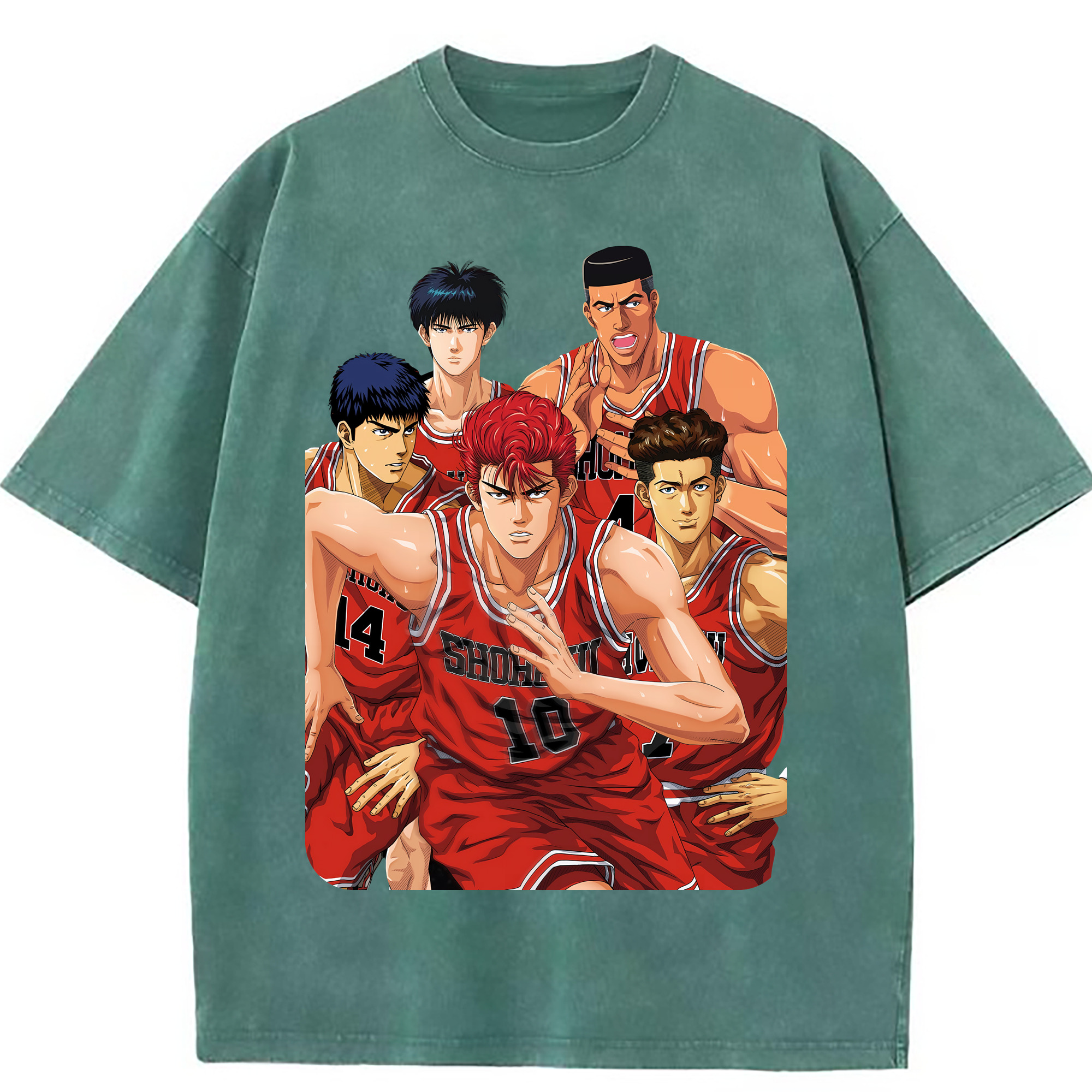 （画像用） SLAM DUNK／スラムダンク 綿100% ヴィンテージ風 半袖Tシャツ（フロントプリント）